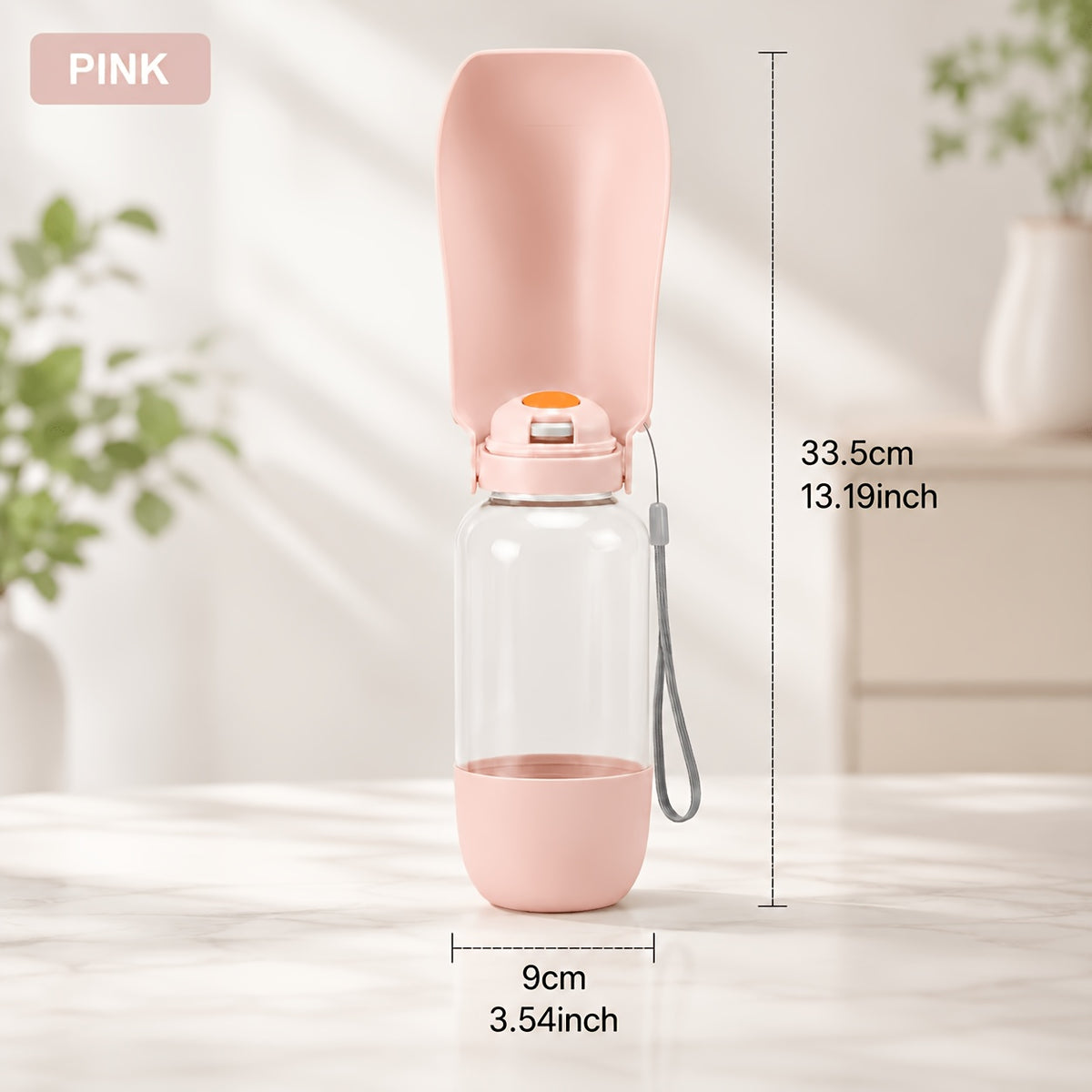 ChillBottle in pink with the bowl open