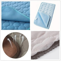 Close-up of the ChillPad quilted ice-silk fabric and mesh underside
